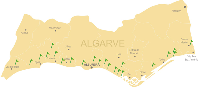 Mapa Golf Algarve